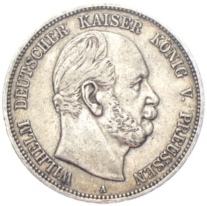 5 Mark Wilhelm Deutscher Kaiser König von Preussen 1876