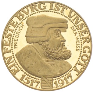 3 Mark Sachsen Friedrich der Weise  in Gold