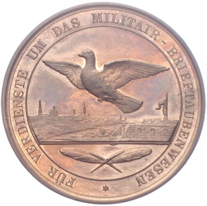 Medaille Wilhelm II Verdienste um das Militair-Brieftaubenwesen