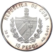 Kuba 10 Pesos Farbmünze