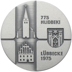 Lübbecke Silbermedaille 1200 Jahre