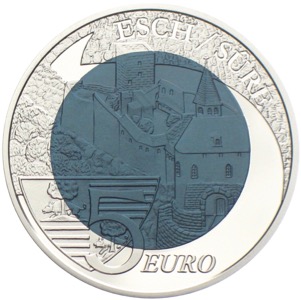 Luxemburg Letzebuerg 5 Euro Niob Silber 2010 Chateau d'Esch sur Sure