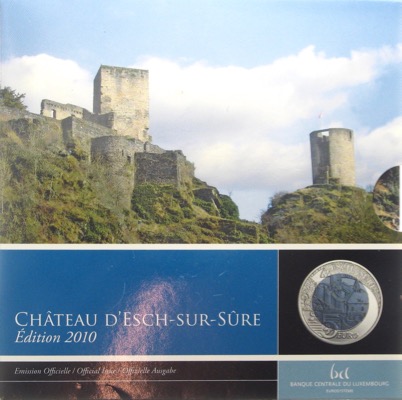 Luxemburg Letzebuerg 5 Euro Niob 2010 Chateau d'Esch sur Sure