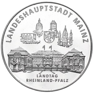Mainz Silbermedaille Landeshauptstadt
