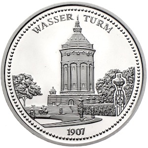 Mannheim Silber-Medaille Wasserturm