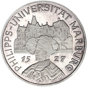 Marburg Silbermedaille 450 Jahre Universität