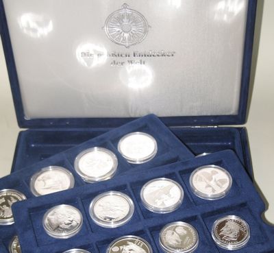 MDM Sammlung Entdecker der Welt Silbermünzen PP