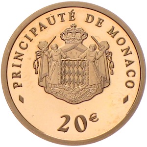 Monaco 20 Euro Goldmünze Albert II. 2008
