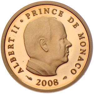 Monaco 20 Euro Goldmünze Albert II. Prince de Monaco 2008