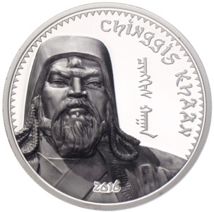 Mongolei 1000 Togrog 2016 Dschingis Khan 1 Unze Silber