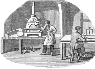 Münzprägung Probieren der Münzmetalle