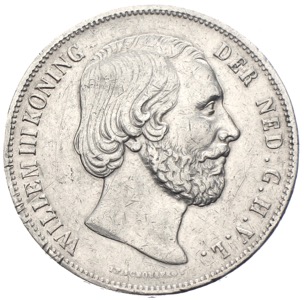 Rijksdaalder 2 1/2 Gulden Niederlande Willem 1854