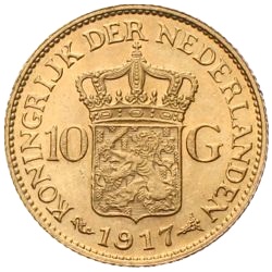 10 Gulden Wilhelmina Niederlande