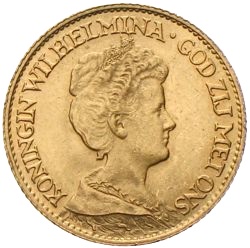 10 Gulden Wilhelmina Gold