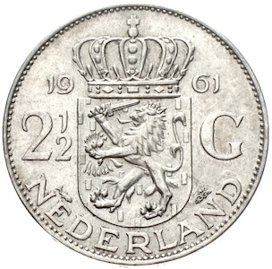 Niederlande 2 1/2 Gulden Juliana