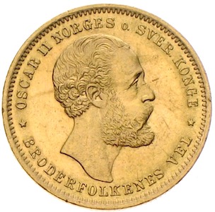 Norwegen 20 Kronen 1902 Oscar II Kroner