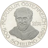 500 Schilling Österreich Gustav Klimt 1989