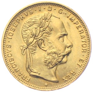 8 Florin / Gulden Franz Joseph Franciscus Iosephus Imperium Austriacum 1892 Österreich