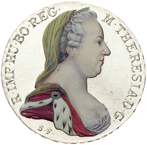Maria Theresia Thaler 1780 in Farbe - koloriert