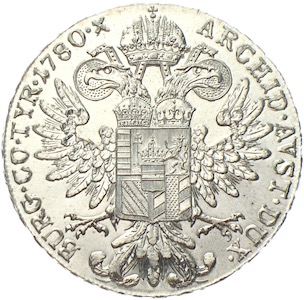 Maria Theresia Taler 1780 in Farbe