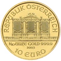 Österreich 10 Euro Wiener Phiharmoniker Goldmünze