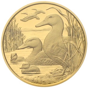 Österreich 100 Euro Gold Wildtiere Stockente