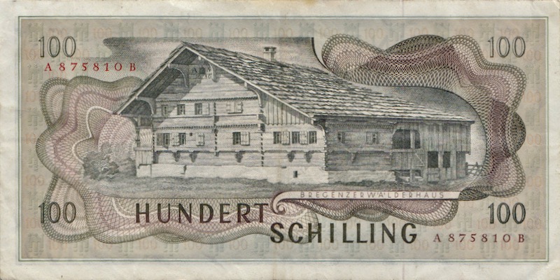 Österreich 100 Schilling Banknote 1969 Angelika Kauffmann