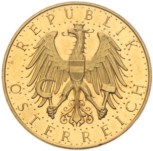 Österreich 100 Schilling Gold 1. Republik