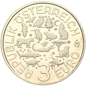 3 Euro Tiertaler Österreich