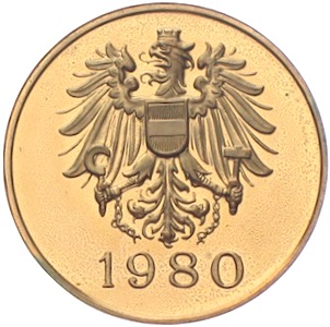 Österreichisches Hauptmünzamt Wien Medaille 1980