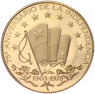  Gedenkmünze 75 Balboas zur 75-jährigen Unabhängigkeit Panamas 1978