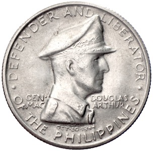 Philippinen 1 Peso Douglas Mac Arthur 1947