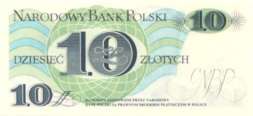 Polen Banknote 10 Zloty 1982