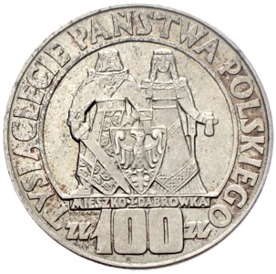 100 Zloty 1966 Mieszko und Dąbrówka - 1000 Jahre Polen
