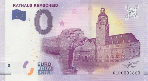 Remscheid 0 Euro Schein