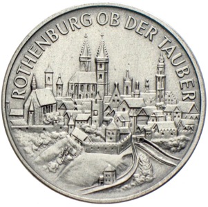 Rothenburg ob der Tauber 700 Jahre Stadtgründung Silbermedaille