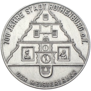 Rothenburg ob der Tauber 700 Jahre Stadtgründung Silbermedaille