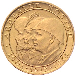 Romania 20 Lei Mihai 1944 Gold