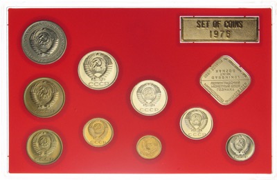 Kursmünzensatz KMS Russland Leningrad Mint 1976