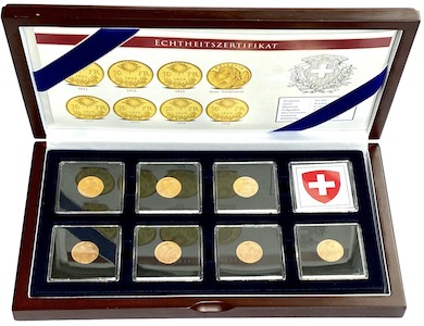 10 Franken Vreneli Schweiz 1911 bis 1922 Komplettsatz