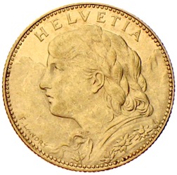 10 Franken Vreneli Schweiz