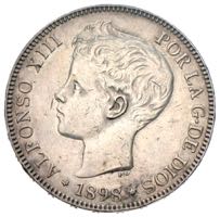 Spanien 5 Pesetas Alfonso III