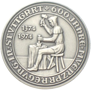 Stuttgart 600 Jahre Münzprägung 1374 -1974