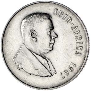 Südafrika 1 Rand Hendrik Verwoerd 1967