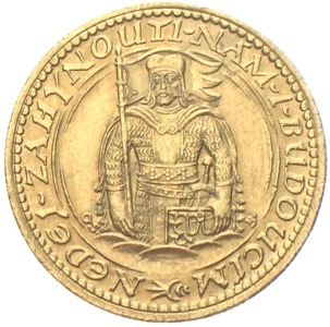 Tschechoslowakei Gold Dukat Heiliger Wenzel 1926