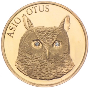 Türkei 50000000 Lira 2000 Eule mit Diamanten Augen