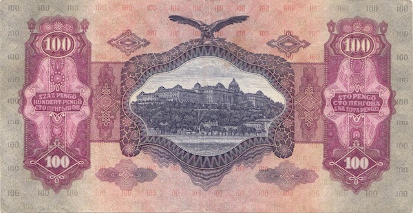 Ungarn 100 Pengö Banknote 1930 Matthias Corvinus