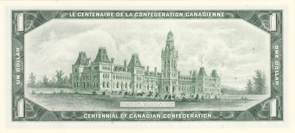 Canada Banknote 1 CAD Dollar 1967 Staatenbund