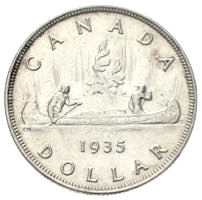 Canada 1 CAD Dollar 1935 Voyageur Indianer 