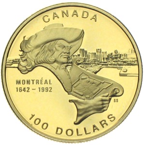 Kanada 100 Dollars Goldmünze 1992 Montreal